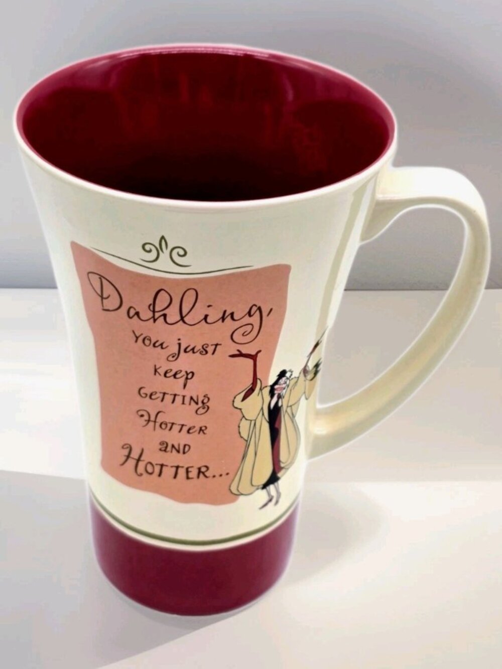 Hallmark Cruella De Vil Happily Ever After Disney Mug Dalmatians Dahling Hotter